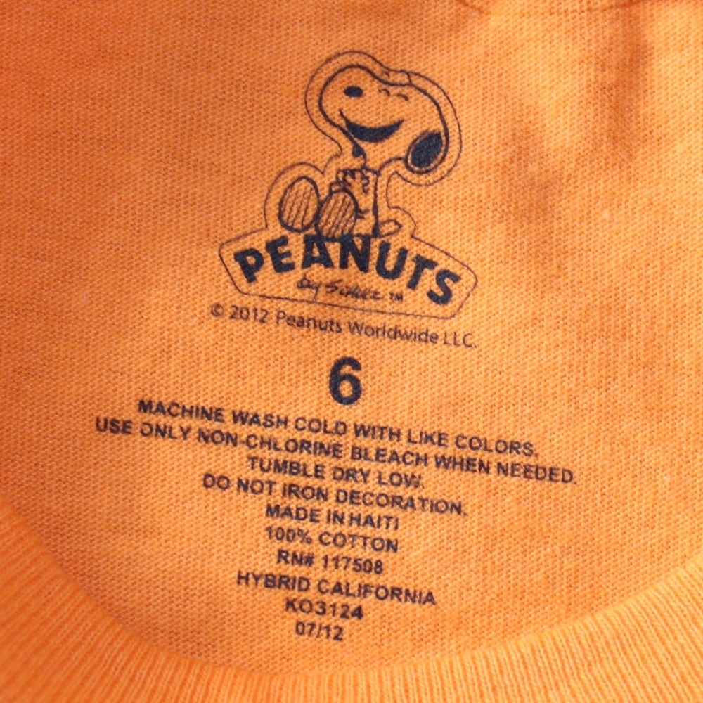 NWT Peanuts Angry Bird! Boys Orange t-shirt - Picture 3 of 5